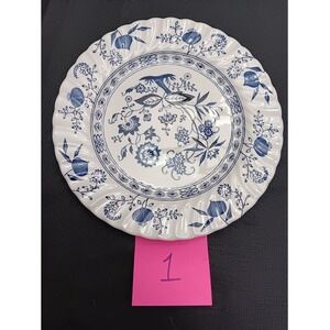 Johnson Brothers Blue Nordic Ironstone Plate Hand Engraving Dinner Plate